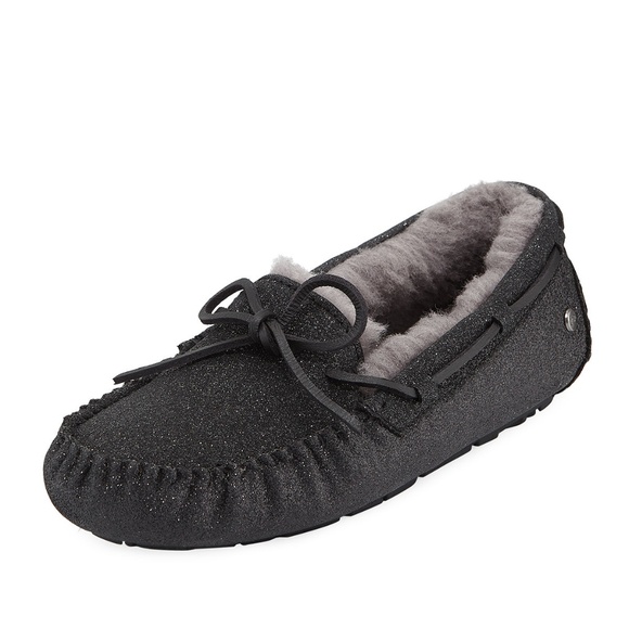 UGG Shoes - UGG Dakota Sparkle Black Glitter Slippers